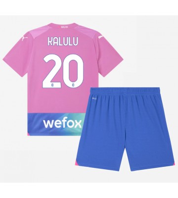 AC Milan Pierre Kalulu #20 Replika Babytøj Tredje sæt Børn 2023-24 Kortærmet (+ Korte bukser)